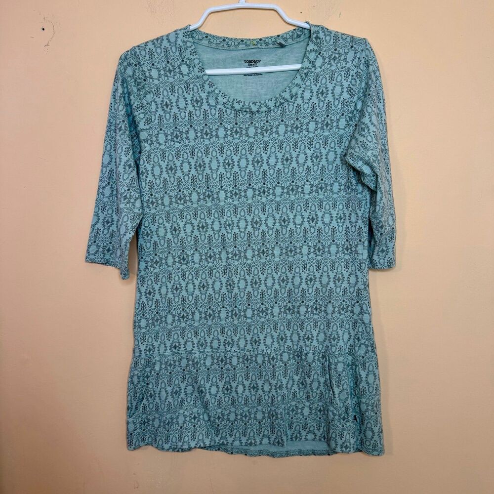 Toad & Co Ursa Tunic 3/4-Sleeve Women's size small shirt kangaroo pocket